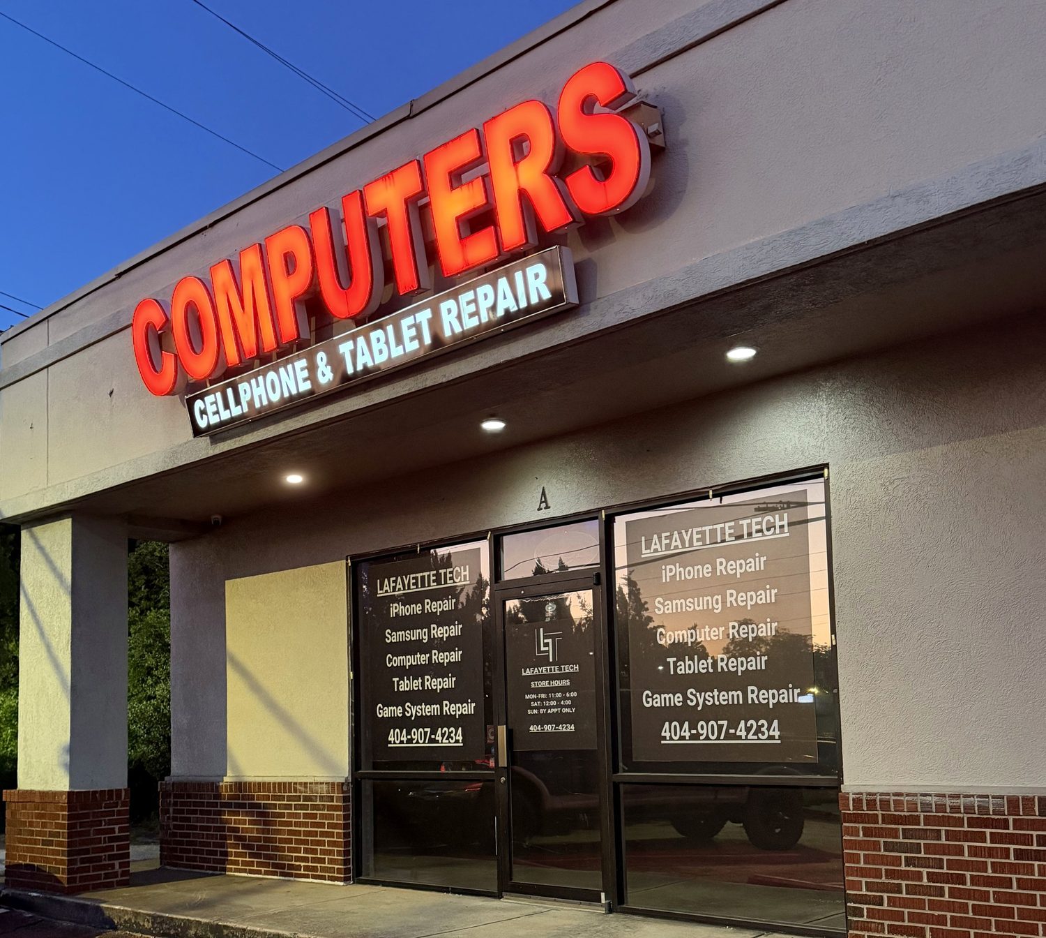 Lafayette Tech storefront at 4726 Jonesboro Rd Suite A, Forest Park, GA